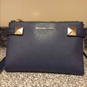 Michael Kors navy cross body bag
